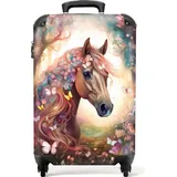 noboringsuitcases 4-Rollen Cabin 55 cm / 36 l floral/natur