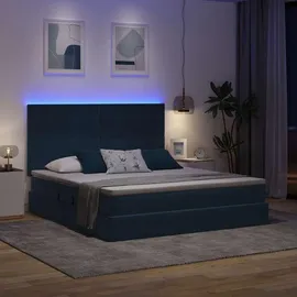 vidaXL Bett 160 x 200 cm Dunkelblau