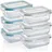 GRIZZLY Frischhaltedose Glas braun rechteckig 0,37 l 6-teiliges Set