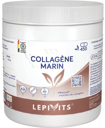 Lepivits Marine Kollagen Naticol Kollagenpeptide Premium Hydrolysat 450 Kapseln