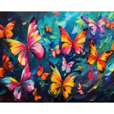 TISHIRON Schmetterling Malen nach Zahlen Erwachsene, Schmetterling Malen nach Zahlen, Malen nach Zahlen de Pinsel und Acrylfarbe, 16X20 Inch Malen nach Zahlen Erwachsene Familie Freunde