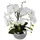 creativ-green Kunstblume Orchidee, Phalaenopsis, weiß, Arrangement im Silbertopf, Höhe 55 cm