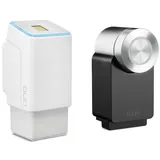 Ekey uno Fingerprint Akku, Funk, Bundle mit Nuki Combo 2.0 Fingerabdruckscanner Schwarz) Weiß