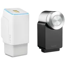 Ekey uno Fingerprint Akku, Funk, Bundle mit Nuki Combo 2.0 Fingerabdruckscanner Schwarz) Weiß