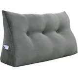 Vercart - Großes Keilkissen, Langes Lesekissen, Bettruhe Rückenkissen, Dreieckiges Liegekissen, Dekoratives Kopfteilkissen für Tagesbett oder Tiefes