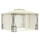 Gartenpavillon Pavillon 3x3/3x4 m Partyzelt Pavillon mit 4 Vorhängen Netzfenste