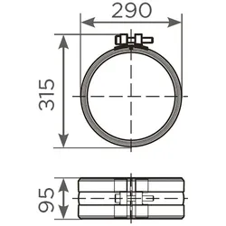 SML-Rapid-S-Verbindung DN 250 -NEU- Werkstoff 1.4510/11 W2