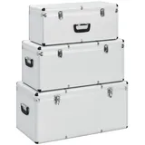 vidaXL Werkzeugbox 3 Stk. silber Aluminium