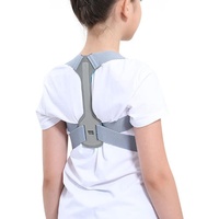 Kid Buckel Haltungskorrektor Haltungsorthese für Den Oberen Rücken für Studenten Unsichtbarer Rückenglätter für Jungen und Mädchen (Color : Gray, Size : L)