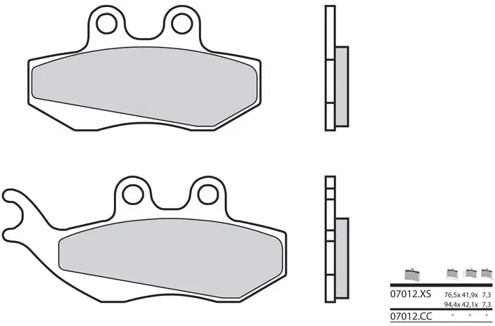 Brembo S.p.A. Remblokken Scooter carbon keramiek - 07012CC