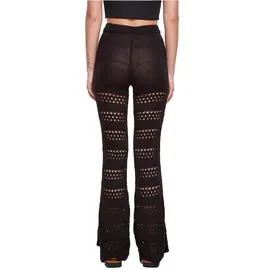 URBAN CLASSICS Flared Crochet Knit Leggings Urban Schwarz XL