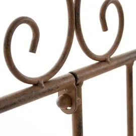 CLP Gartenzaun 124 x 116 cm Antik Braun/Metall