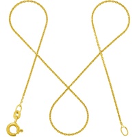 modabilé Goldkette Ankerkette DELICATE diamantiert 1,05mm 585 Gold, Halskette Damen, Damenkette dezent, Kette, Made in Germany gelb|goldfarben 50cm