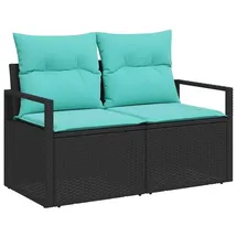 vidaXL Gartenlounge-Set 5-tlg. schwarz