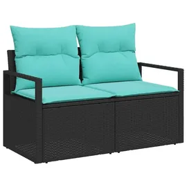 vidaXL Gartenlounge-Set 5-tlg. schwarz