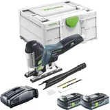 Festool CARVEX PSC 420 EB-Basic Akku Pendelstichsäge 18 V 120 mm Brushless + 2x Akku 4,0 Ah + Schnellladegerät + Systainer