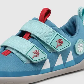 Affenzahn Barfußschuh Lucky Hai Hellblau / Rot 28