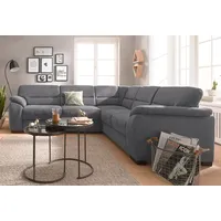 Ecksofa SIT & MORE "Montego L-Form" Sofas Gr. B/H/T: 256cm x 88cm x 227cm, Luxus-Microfaser, langer Schenkel links, ohne Bettfunktion, grau wahlweise mit Bettfunktion und Schubkasten