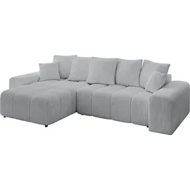 altdecor Ecksofa Cord 2-Sitzer Grau