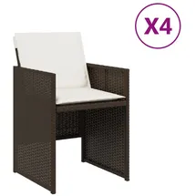 vidaXL Gartenstuhl 55 x 67 x 32 cm braun 4 St.