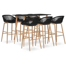 vidaXL 7-tlg. Bar-set Schwarz Vidaxl