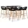 vidaXL 7-tlg. Bar-set Schwarz Vidaxl