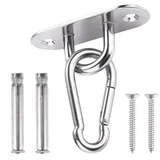 Deckenhaken Mit Edelstahl-karabiner, Hängemattenbefestigung Edelstahl Geeignet Für Betondecken/holz, Drehhaken Perfekt Für Hängemattensessel