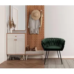 Eglo Stuhl »Manambolosy« - 63x54x106cm - schwarz - Polyester / Schaumstoff / Metall