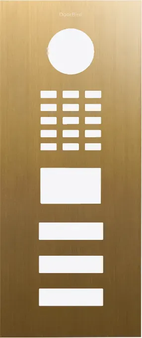 DoorBird D2103V Frontblende Gold-Optik als PVD Beschichtung, Edelstahl, gebürstet