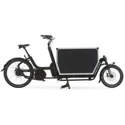 Urban Arrow Cargo L Bosch Cargo Enviolo Automatic Riemen Scheibenbremsen Magura Schwarz Flightcase mit Hundekiste