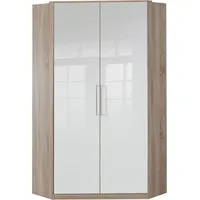 WIMEX Greven Eckkleiderschrank 199 cm weiß/braun