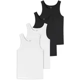 SCHIESSER UNCOVER BY SCHIESSER Unterhemd 4er Pack / Weiß 3XL