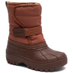 Winterstiefel BISGAARD "pacson", Kinder, Gr. 30, orange (terracotta), Textil, Synthetik, sportlich, Schuhe, Klettstiefel mit Lammwolle, Größenschablone zum Download