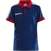 Craft Pro Control Poloshirt Kinder 390430 - navy/bright red 146/152