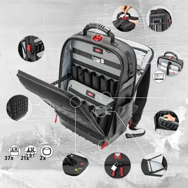 Knipex Modular X18 Werkzeugrucksack 17-teilig schwarz 34,0 x 53,0 x 21,0 cm