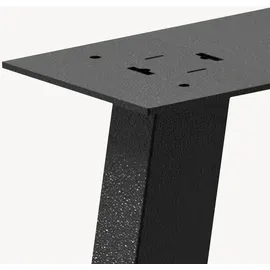 [en.casa] Tischgestell-Set, Schwarz Metall, 38x40x3 cm Esszimmer, Tische, Esstische, Tischsysteme, Tischgestell