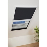 hecht International Insektenschutzrollo »für Dachfenster«, transparent, weiß/schwarz, BxH: 110x160 cm,