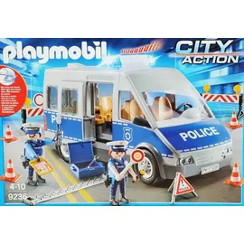 Playmobil City Action Polizeibus mit Straßensperre 9236