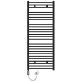 luxebath Badheizkörper Sahara 600 x 1500 mm 1200 W anthrazit gebogen Seitenanschluss