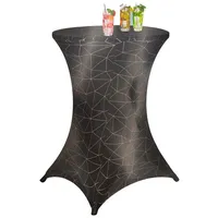 Buri Stehtischhusse Gold/Schwarz Ø 80 cm