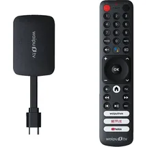 waipu.tv 4K Stick + Fernbedienung Streaming Stick, Schwarz