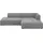 Atlantic Home Collection Hocker Leonardo Strukturstoff 63 x 70 x 240 cm Grau