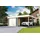 Nordic Holz Garage Pultdach 6,80 x 5,60 m grau-grün mit Holztor