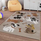 Smart Kids Kinderteppich »Rocky & Friends«, rechteckig, 10 mm Höhe, Moderner Spielteppich, strapazierfähig, pflegeleicht, Konturenschnitt