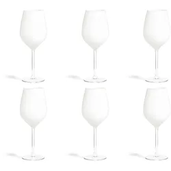 Excelsa Set Von 6 Gläser Color Wine Glas 7,5X7,5X23 Cm Weiß