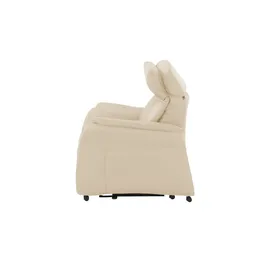 Hukla Relaxsessel Pascal Leder 83 x 105 x 90 cm Creme drehbar