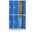 Stahlblech 185 cm x 90 cm x 45 cm Grau-Blau 6 Fächer