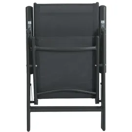 Svita Gartenstuhl 57 x 57 x 108 cm schwarz 2 St.