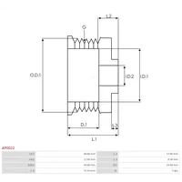 AS-PL Riemenscheibe, Generator AP0022