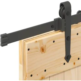 vidaXL Schiebetür rechts 95 x 210 cm braun